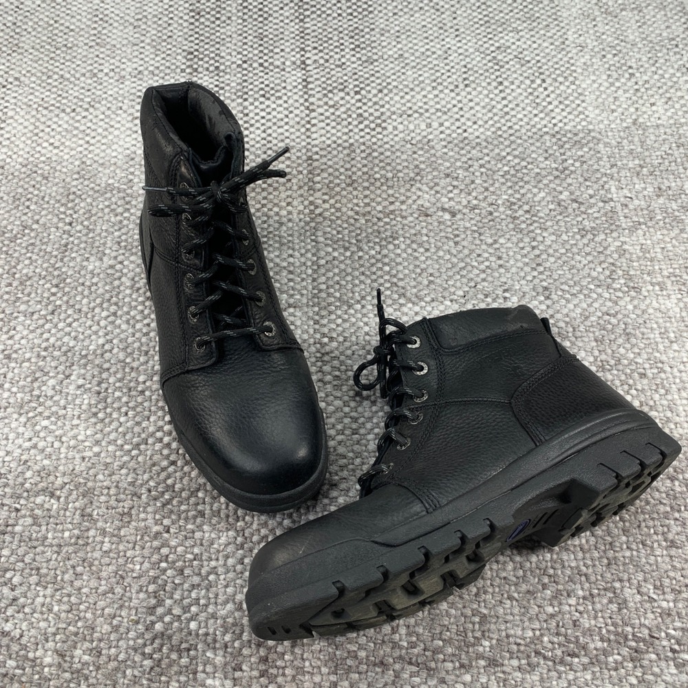 Wolverine Work Boots Mens 11M Black Leather Oil Slip Resistant W04736